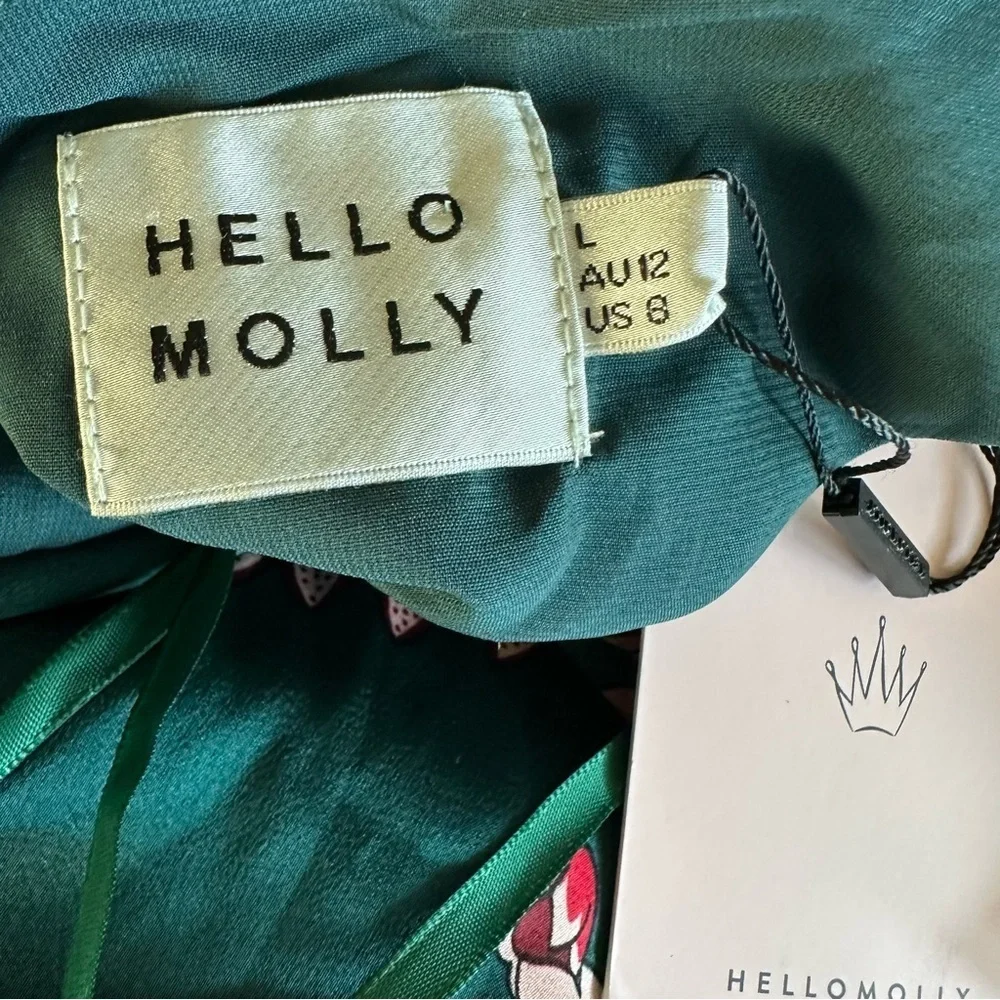 Hello molly FALLING IN STYLE MIDI DRESS FOREST GREEN - Picture 13 of 14